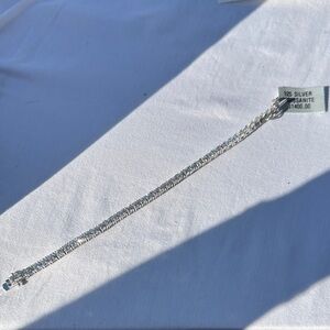 Elegant Silver 925 Moissanite 15ctw 4mm 7”